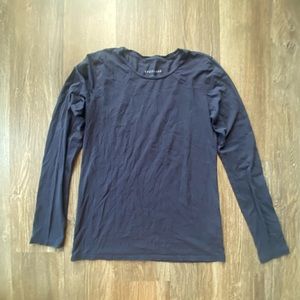 Everlane Basic Long Sleeve Cotton crew neck T Navy Blue Small